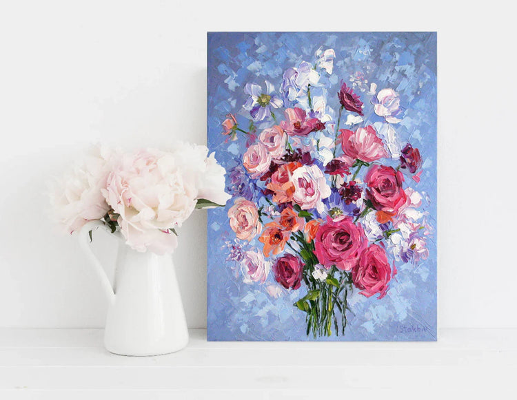 Original paintings on canvas, ready to hang impasto art