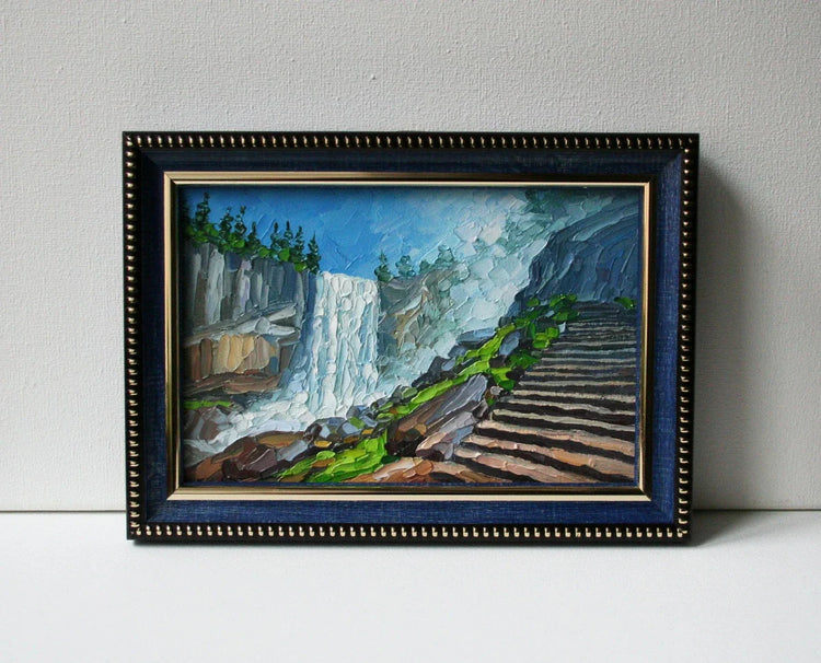 Custom oil painting from photo — palette knife impasto landscape