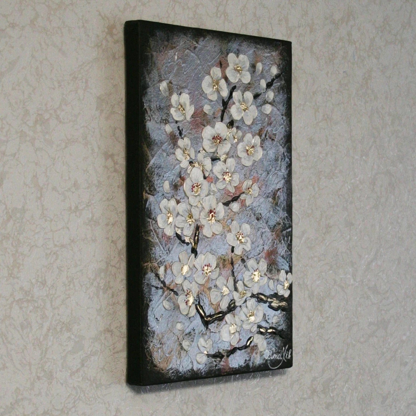 Cherry blossom sakura painting 20x30 cm, original Japanese floral art by Iryna Stakhiv