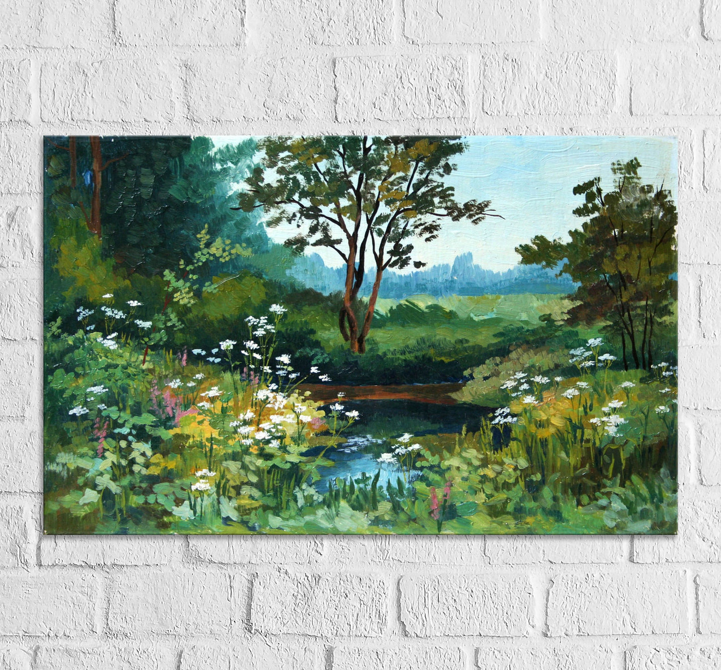 Custom landscape oil painting from photo, palette knife impasto commission art by Iryna Stakhiv