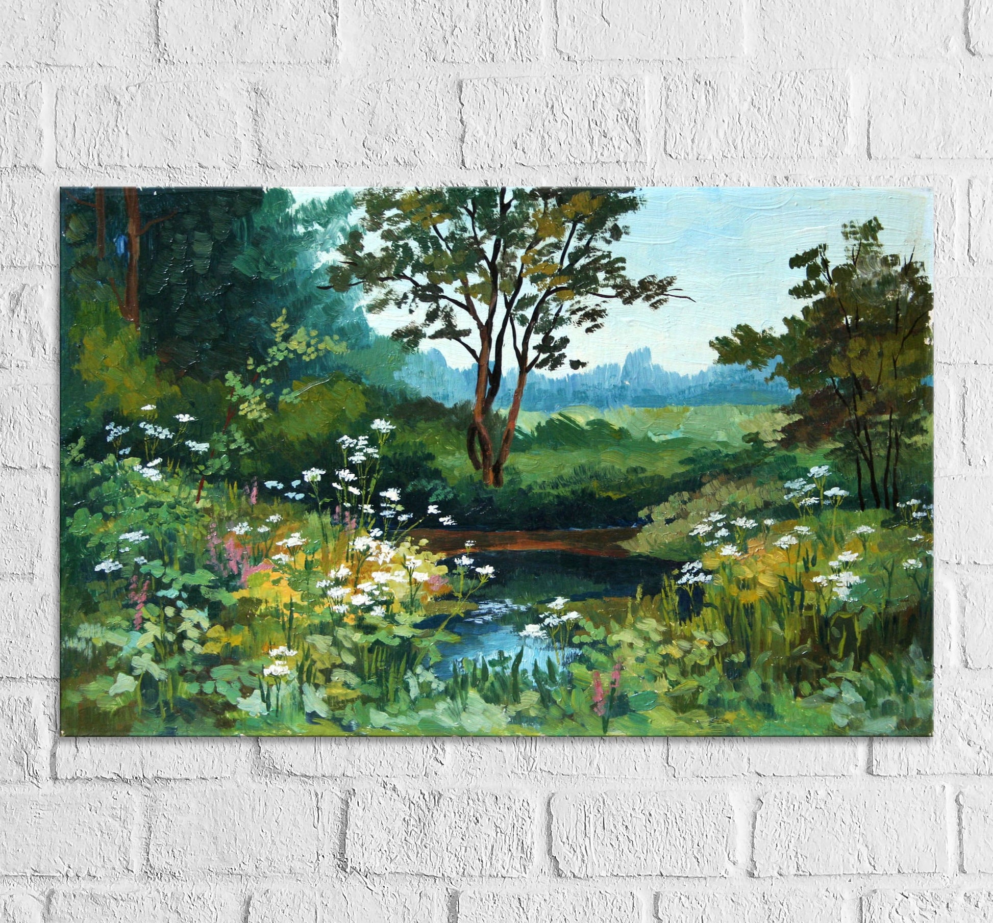 Custom landscape oil painting from photo, palette knife impasto commission art by Iryna Stakhiv