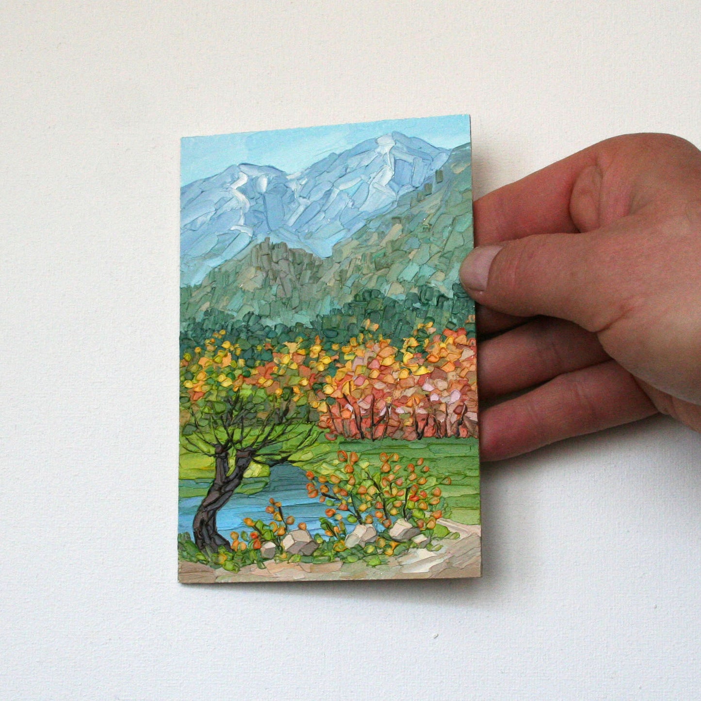  impasto landscape palette knife art

