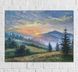 Mountain Glow oil painting, foggy mountain sunrise art original landscape on canvas by Iryna Stakhiv