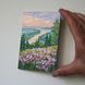 Miniature Painting 4x6 River Valley & Wildflowers Impasto Landscape Oil Art