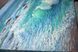 Close-up detail of Laguna Beach seascape oil painting showing impasto palette knife texture, turquoise ocean waves