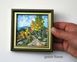 Small framed birch tree oil painting, original autumn landscape art gift by Iryna Stakhiv
