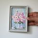 Peonies Oil Painting: Miniature Art 4x6, Framed Original Bouquet Artwork, Sister Birthday Gift