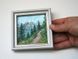 Rocky Mountains framed miniature oil painting, white frame option, palette knife art