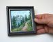 Rocky Mountains original oil painting on hard panel, made to order landscape art with frame