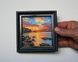 Custom Mini Oil Painting from Photo: Framed 4x4 Miniature Landscape, Palette Knife Art - without frame
