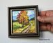 Custom Mini Oil Painting from Photo: Framed 4x4 Miniature Landscape, Palette Knife Art - without frame