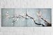 4 panel cherry blossom oil painting bedroom wall art, white flowers abstract canvas set 160x60 cm
