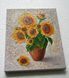 Sunflower painting detail, impasto oil texture, handmade Ukrainian artwork, original art by Iryna Stakhiv
