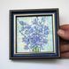 palette knife textured miniature painting, original art 4x4