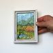 Blue Ridge Mountains and trees palette knife oil pinting