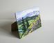 Original mini oil painting Washington mountains and wildflowers, small framed wall art gift idea