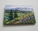 Palette knife painting, mountain mini oil artwork