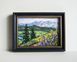 Original framed mini oil painting mountain wildflowers, Okanogan-Wenatchee National Forest artwork