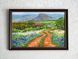 Impasto oil painting of Texas bluebonnets, original landscape art, wildflower decor
