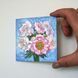 Peonies Mini Oil Painting, Framed Original Impasto Art, Textured Flower Gift for Her (Copy) - white frame