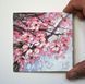 Cherry blossom mini painting &ndash; original floral art